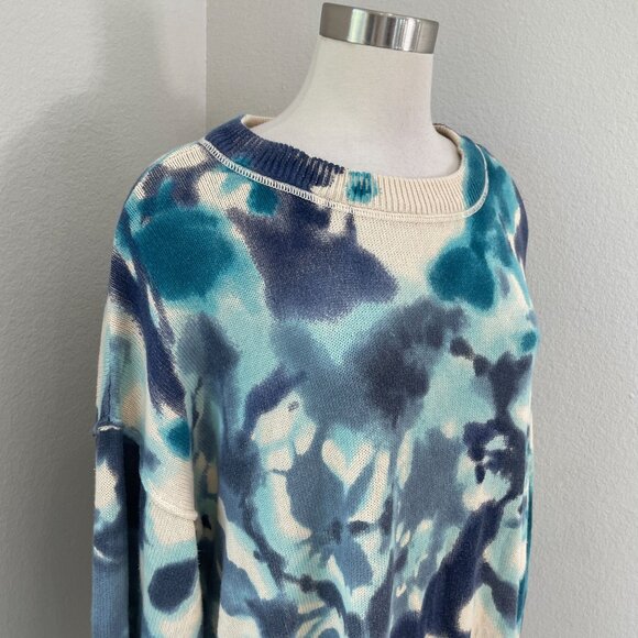 Natural Life Womens S/M Tie Dye Cotton Oversized Sweater Knit Top - Picture 4 of 14